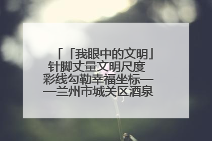 「我眼中的文明」针脚丈量文明尺度 彩线勾勒幸福坐标——兰州市城关区酒泉路街道办事处