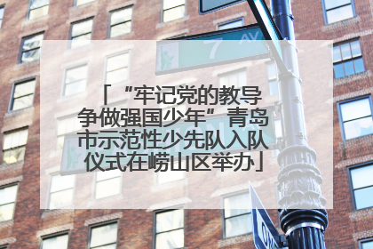 “牢记党的教导 争做强国少年”青岛市示范性少先队入队仪式在崂山区举办