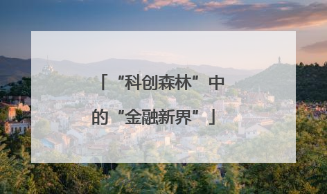 “科创森林”中的“金融新界”