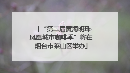 “第二届黄海明珠·凤凰城市咖啡季”将在烟台市莱山区举办
