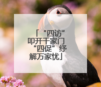 “四访”叩开千家门“四促”纾解万家忧