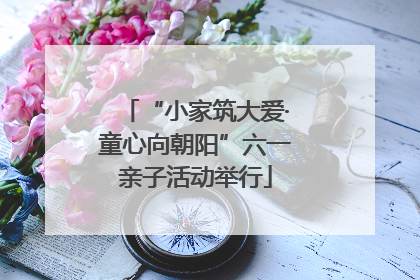 “小家筑大爱·童心向朝阳”六一亲子活动举行