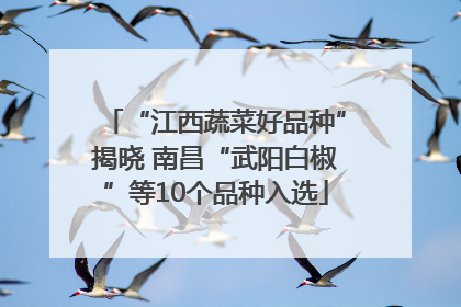 “江西蔬菜好品种”揭晓 南昌“武阳白椒”等10个品种入选