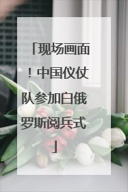 现场画面！中国仪仗队参加白俄罗斯阅兵式