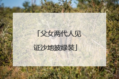 父女两代人见证沙地披绿装