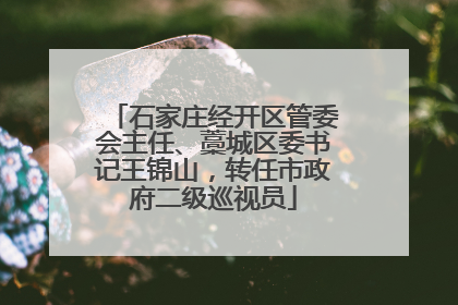 石家庄经开区管委会主任、藁城区委书记王锦山，转任市政府二级巡视员