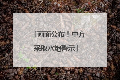 画面公布！中方采取水炮警示