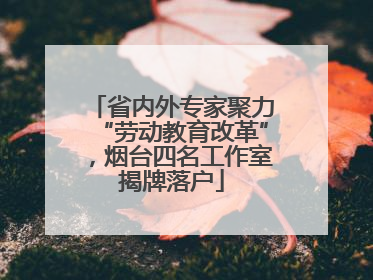 省内外专家聚力“劳动教育改革”，烟台四名工作室揭牌落户