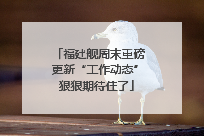福建舰周末重磅更新“工作动态” 狠狠期待住了