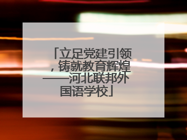 立足党建引领，铸就教育辉煌——河北联邦外国语学校