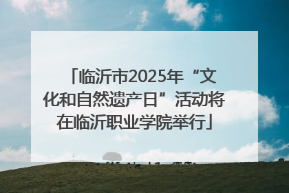 临沂市2025年“文化和自然遗产日”活动将在临沂职业学院举行