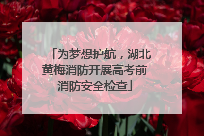 为梦想护航，湖北黄梅消防开展高考前消防安全检查