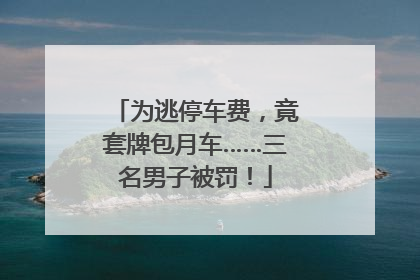 为逃停车费，竟套牌包月车……三名男子被罚！
