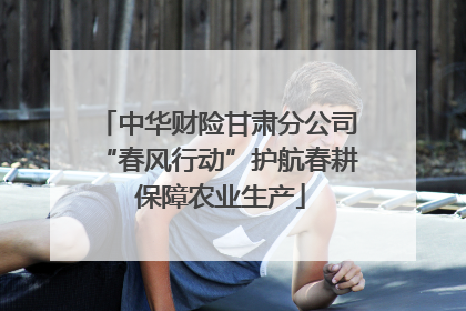 中华财险甘肃分公司“春风行动”护航春耕 保障农业生产