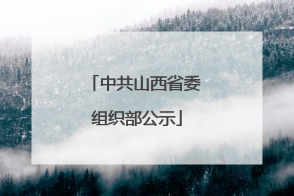 中共山西省委组织部公示