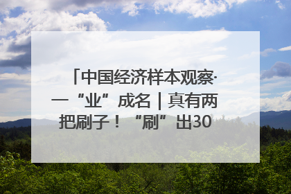 中国经济样本观察·一“业”成名｜真有两把刷子！“刷”出30亿级“颜值经济”
