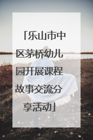 乐山市中区茅桥幼儿园开展课程故事交流分享活动