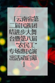 云南省第二届民族团结进步大舞台暨第八届“农民工”专场惠民演出活动启幕