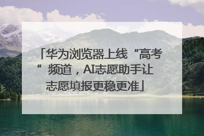 华为浏览器上线“高考”频道，AI志愿助手让志愿填报更稳更准