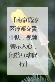 南京高淳区淳溪交警中队：视频警示入心，问答互动促行