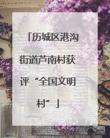 历城区港沟街道芦南村获评“全国文明村”