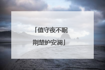值守夜不眠 荆楚护安澜