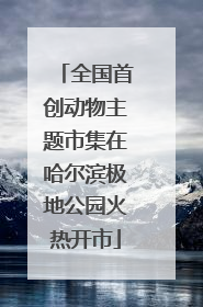 全国首创动物主题市集在哈尔滨极地公园火热开市