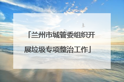 兰州市城管委组织开展垃圾专项整治工作