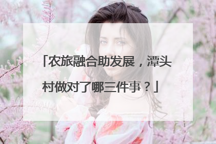 农旅融合助发展，潭头村做对了哪三件事？