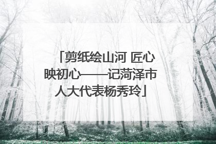 剪纸绘山河 匠心映初心——记菏泽市人大代表杨秀玲