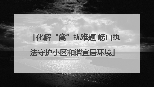 化解“禽”扰难题 崂山执法守护小区和谐宜居环境