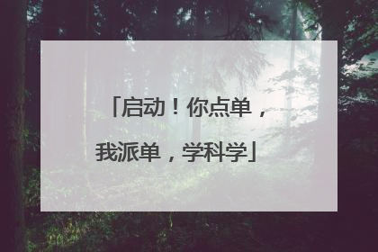 启动！你点单，我派单，学科学