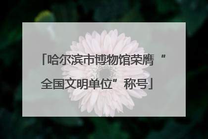 哈尔滨市博物馆荣膺“全国文明单位”称号