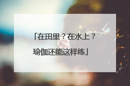 在田里？在水上？瑜伽还能这样练