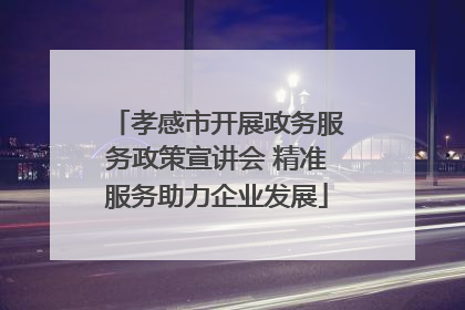 孝感市开展政务服务政策宣讲会 精准服务助力企业发展