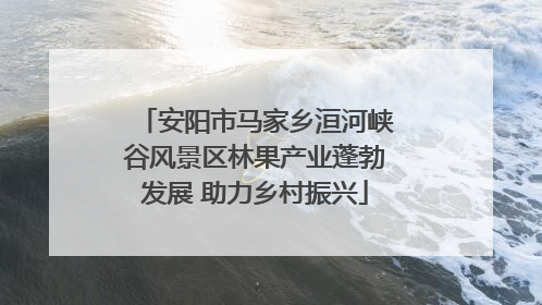 安阳市马家乡洹河峡谷风景区林果产业蓬勃发展 助力乡村振兴