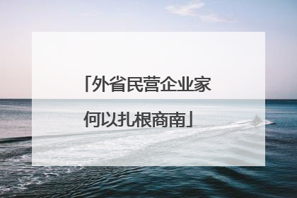 外省民营企业家何以扎根商南