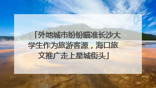 外地城市纷纷瞄准长沙大学生作为旅游客源，海口旅文推广走上星城街头