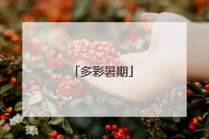 多彩暑期