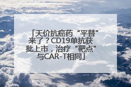 天价抗癌药“平替”来了？CD19单抗获批上市，治疗“靶点”与CAR-T相同