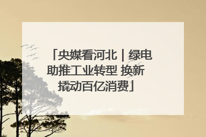 央媒看河北｜绿电助推工业转型 换新撬动百亿消费