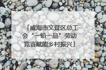威海市文登区总工会“一镇一品”劳动竞赛赋能乡村振兴