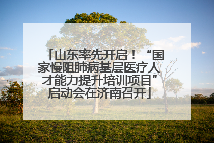 山东率先开启！“国家慢阻肺病基层医疗人才能力提升培训项目”启动会在济南召开