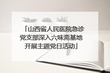 山西省人民医院急诊党支部深入六味斋基地开展主题党日活动