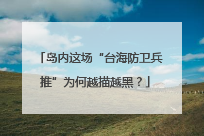 岛内这场“台海防卫兵推”为何越描越黑？