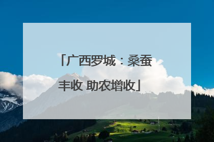 广西罗城：桑蚕丰收 助农增收