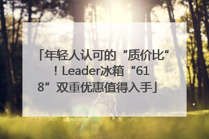 年轻人认可的“质价比”！Leader冰箱“618”双重优惠值得入手