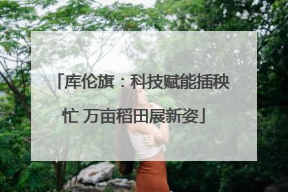 库伦旗：科技赋能插秧忙 万亩稻田展新姿
