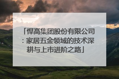 悍高集团股份有限公司:家居五金领域的技术深耕与上市进阶之路