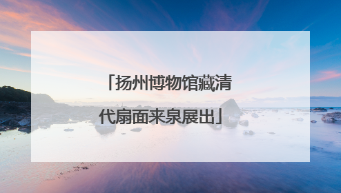 扬州博物馆藏清代扇面来泉展出